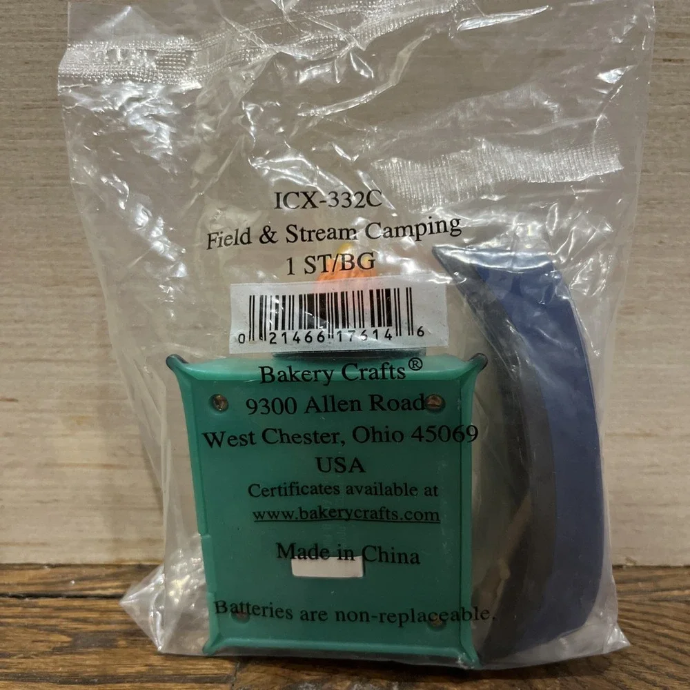 NWT Field & Stream Camping ICX-332C Bakery Crafts Sealed Cake Topper Set Tent